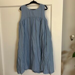 Blue chambray dress by Primary size 8-9